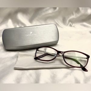 Swarovski Burgundy Glasses